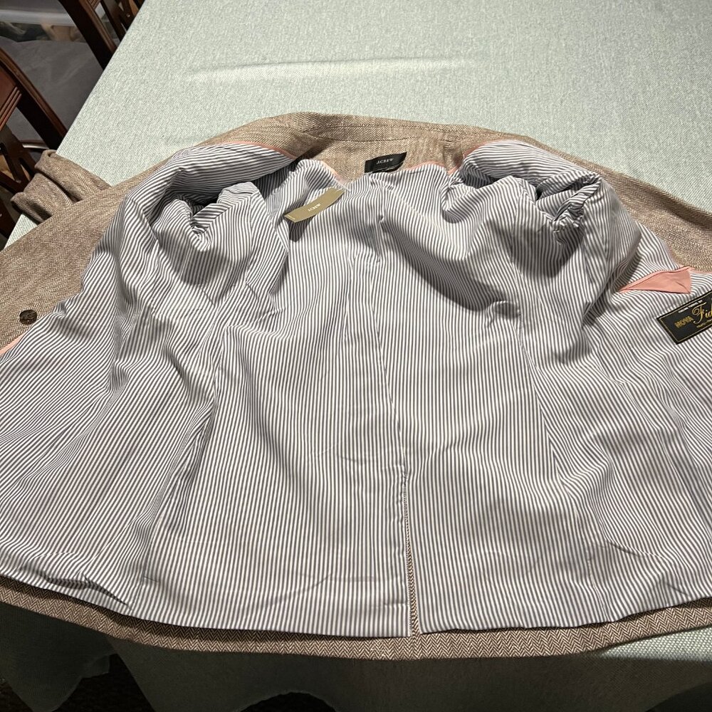 J CREW BRISTOL BLAZER LINEN COTTON BLEND SIZE 8 NEW + THOERY MERINO TEE - Picture 7 of 15